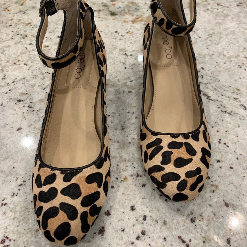 Me Too Leopard Print Calf Hair Pump
